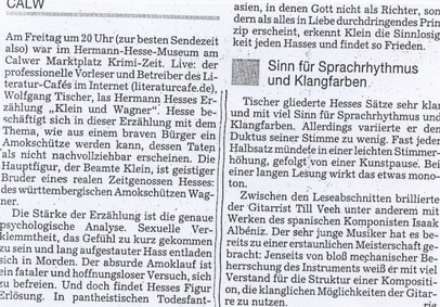 Zeitungskritiken und Pressestimmen