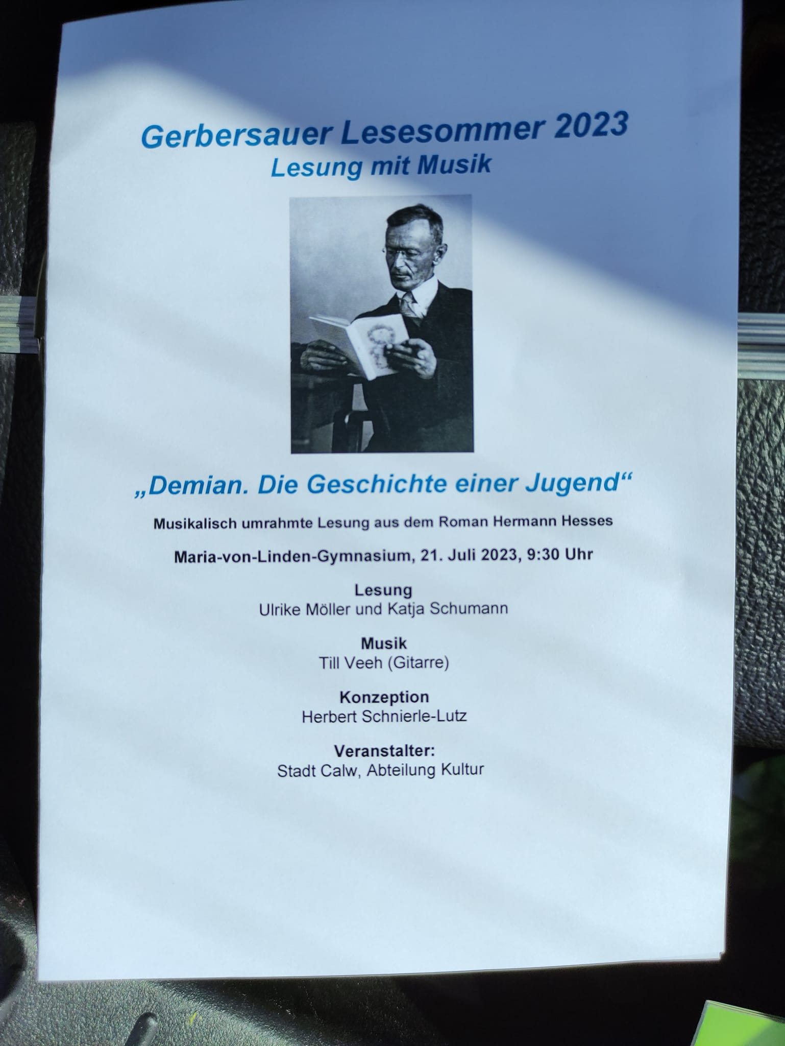 Gerbersauer Lesesommer mit Musik